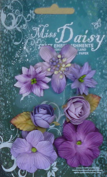 Rustic Flower set, 7 different flower designs , lavender